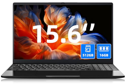 AKEDA Ordinateur Portable 15,6 Noir, N95 Quad-Core, 16Go RAM 1To SSD, Écran FHD IPS, Clavier Rétroéclairé, Lecteur d’Empreinte, Wi-FI 5, Bluetooth – Idéal pour Bureau, Études et Télétravail