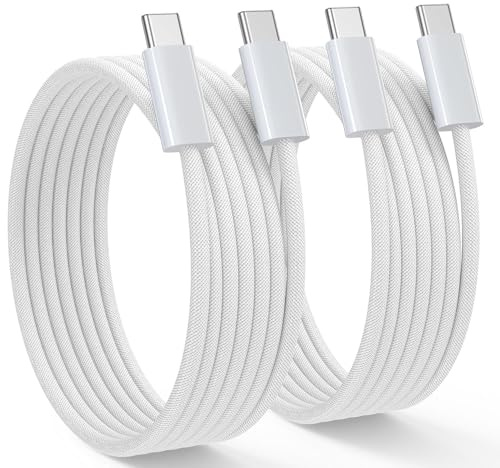 NIBIKIA 60W USB C Kabel 3M 2Stück Schnellladekabel USB C auf USB C Kabel | USB-C PD 3.0 Schnellladekabel USBC auf USBC Kabel für iPhone17 16 15 Pro Max, Samsung Galaxy S25 24 23, iPad Pro