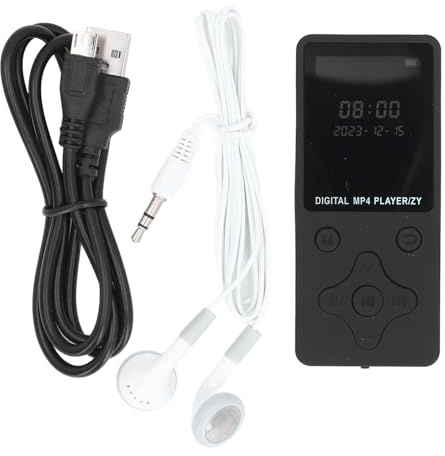 VBXCMLDPO MP3 MP4 Player with Earph, Music Player, 64GB 1.8 Inch LCD Sn HiFi Lossless Sound, MP3 Player for Sports Running Workout with Built in Pedometer and FM Radio (Black)