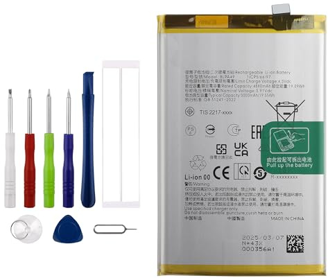 Vvsialeek BLPA49 Batteria di ricambio compatibile con Oppo A3 5G/A3 PRO con toolkit