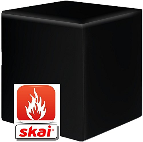 Kaikoon Sitzwürfel Sitzhocker schwarz Messe B1 schwer entflammbar 35 cm x 35 cm x 45 cm