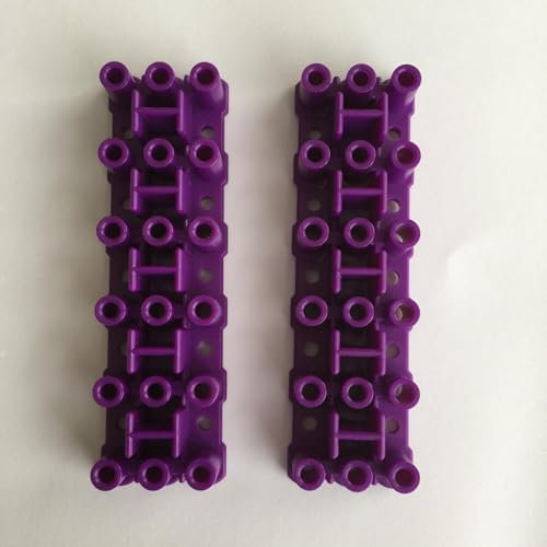 Rainbow Loom Sechs-polige Erweiterungsbasis, für breitere, größere Armbänder, jede Packung enthält 2 violette Sockel (R0064B)