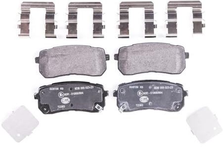 HELLA 8DB 355 023-231 Brake pad set - with acoustic wear warning - T2383 - for e.g. HYUNDAI / KIA