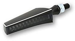HIGHSIDER LED Sequenz-Blinker STS 1, schwarzes 2C Gehäuse, getöntes Glas.
