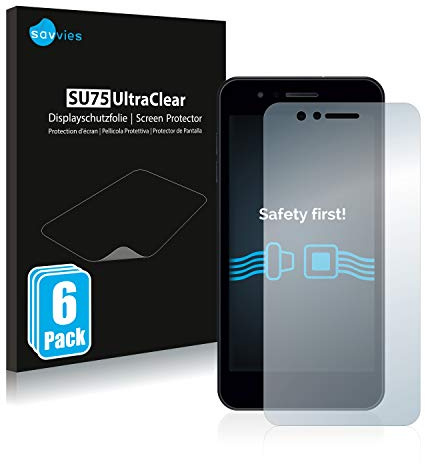 Savvies 6 Stück Schutzfolie für LG K9 Displayschutz-Folie Ultra-Transparent