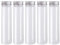 UKCOCO 10 Stück 110ml Reagenzglas Flachboden Kunststoff Klar Reagenzgläser mit Schraubverschluss