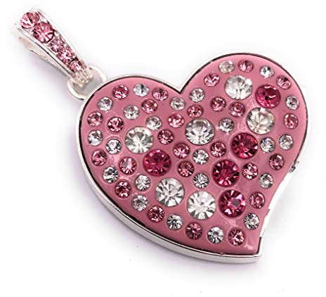 H-Customs Herz Pink mit Kristallen USB Stick USB 2.0 32GB