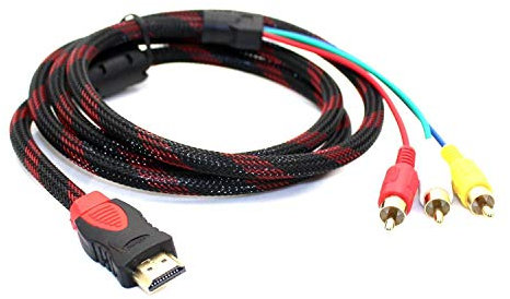 Uteruik 5 FT 1,5 m HDMI Macho a 3 RCA Macho Cable Adaptador de extensión para HDTV DVD