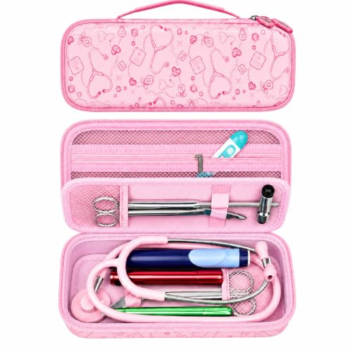 Custodia per stetoscopio – Custodia rigida per stetoscopio 3M Littmann con scomparto in schiuma – Include tasca in rete per accessori Mocassini eleganti da donna