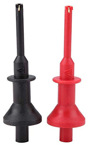 1 Pair Testing Leads, UT-C01 Multimeters Extension Hook Probe Clip Replaceable Digital Multimeter Leads (Black + Red)