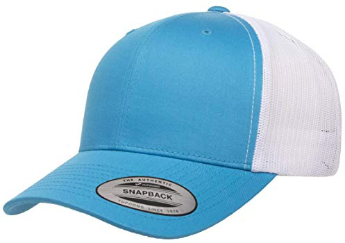 Yupoong Herren Yp Classics Retro Trucker Cap Verschluss, Türkis/weiß, Einheitsgröße