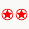 Autodomy Pack mit 2 Sticker Sterne | Militär Aufkleber Beständig gegen Regen und Sonne | Aufkleber für Auto 4x4 Offroad Geländewagen | Us Army Sticker (Rot, 25 cm)