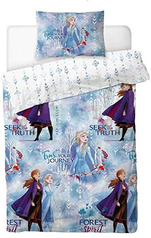BWR Frozen II - Funda de edredón reversible con funda de almohada
