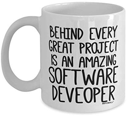 MIPOMALL Software Developers Mug - SW Developer Gifts - Behind Every Great Project - Coffee Mugs - wmA162