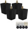 Jetcloud Height Sofa Legs,4PCS Wooden Furniture Legs,Square Tapered Solid Replacement Furniture Armchair Cabinet Feet Legs Straight Wood Color for Ottoman Couch Dresser (6CM Black)