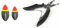 Set 2 x Jenzi Forellenpose Durchlaufpose vorgebleit (1x 3+1gr, & 1x 5+1gr) Trout Egg Forellen-Ei + gratis Angelschere