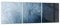 ARTTOR Wandbilder Dekoration Wohnzimmer Wasser Blau Farbe Mehrteilige Bilder auf Glas 150x50cm Glasbild Schlafzimmer Küche Set 3 teilige Wand Kunstdruck Art Groß XXL Wanddeko Modern GCA150x50-5106
