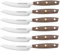 FELIX SOLINGEN 224606 MIU Steakmesser-Set, 6-tlg. – 11 cm Stahlklinge mit edlem Walnuss-Griff – Made in Germany