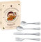 Maverton Set de couverts personnalisé pour garçon - Coutellerie dans coffret imprimé - Couverts Thème Animal - Cadeau d'anniversaire - Cadeaux bébé - Couverts gravés - REPAS