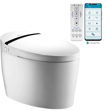 Nashi - WC giapponese intelligente | Wc con Bidet | App mobile, comando o pannello | Sedile riscaldato, acqua calda e asciugatura | Coperchio e sedile con apertura/chiusura automatica | iPlus 5