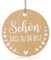 50 Stück Schön dass du da bist Anhänger Geschenkanhänger Hochzeit Etiketten Vintage Tags Gastgeschenke Deko Kommunion Konfirmation Papieranhänger zum Basteln Taufe
