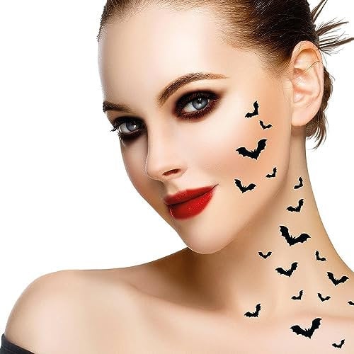 Fiestas (Caramente- Cara tatuaje murciélagos (2 hojas)