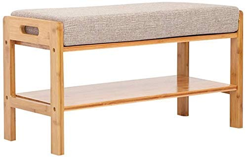 ZYMEN Nordic Bamboo Schuhregal Bank, Schuheingang Schuhregal, Schlafzimmer Wohnzimmer,Medium Commemoration Day