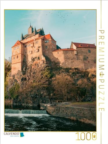 CALVENDO Puzzle Burg Kriebstein in Kriebstein | 1000 Teile Lege-Größe 64 x 48 cm Foto-Puzzle für glückliche Stunden