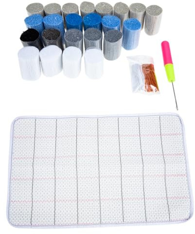 CIMAXIC Latch Hook Pillow Kit Adult Craft Kit DIY Rug Material Latch Hook Yarn
