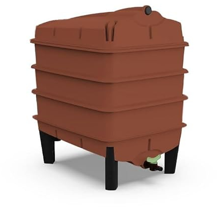Tiger Wormery Compostador de gusanos que incluye gusanos de 250 g, diseñado y fabricado en el Reino Unido