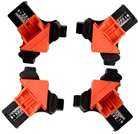 HLELU 1Set Holzbearbeitungsklemme 90-Grad-Klemme Corne Woodworking Hand Tool Angle Clamp Utility Fixation Tool