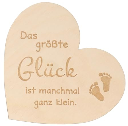 Spruchreif | Kleines Deko-Holzherz zum Aufstellen | Geschenkidee zur Geburt | Geschenk für werdende Eltern