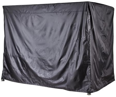 Alfresia Swing Seat Cover - Premium 3 Seat Swing Seat Cover for Roma and Turin Swing Seats, Waterproof Covers for Outdoor, Polyester, Air Vent, Black
