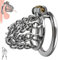 SXOVO Chastity Cage Männer Peniskäfig Edelstahl Sex Spielzeug für die Männer Keuschheitskäfig Herren Metall SM Fetisch Extrem Penis Bondage Atmungsaktiv Penis Käfig (Ring 40mm)