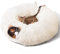 Katzentunnel mit Katzenbett für Indoor-Katzen, weicher Plüsch Peekaboo Katzenhöhle Donut-Tunnel, multifunktionaler Spielplatz-Spielzeug, Versteck für kleine, mittelgroße große Kätzchen, Kaninchen,