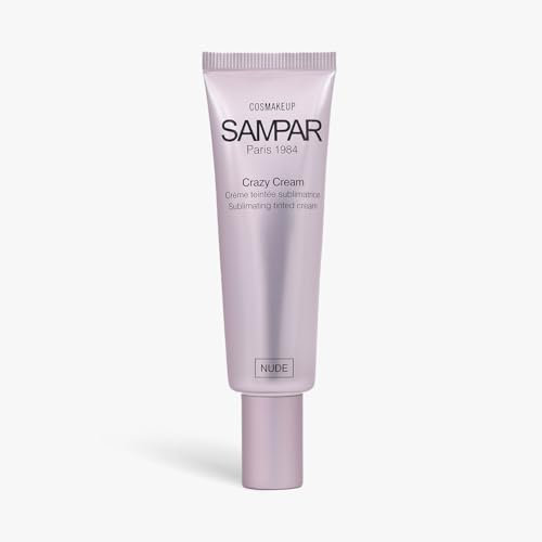 SAMPAR Cosmakeup Crazy Cream Nude- CC getönte Feuchtigkeitscreme, Make-up und Hautpflege, 30 ml, helle bis mittlere Haut