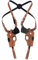 Pistol Shoulder Holster, Tactical Gun Holster, Vertical Gun Holster Leather Concealed Carry Holster with Adjustable Strap Retro Gun Holster for 1911 92 96 G45 43 B