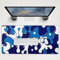 Navy Blue White Mouse Pad Extended 3XL Anime Cool Geometric Japanese Extended Desk Mat 120X60 cm Non-Slip Rubber Base Stitched Edge Large XXXL Mousepad for Desk Gaming Laptop Desktop,47.2x23.6 Inch