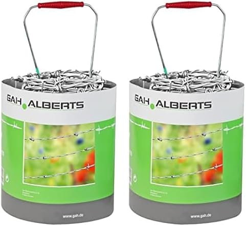 Alberts 530259 Stacheldraht | feuerverzinkt | 50 m (Packung mit 2)