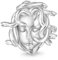 GNOCE Charm Perle Mythische Gorgone Medusa Kopf Charm 925 Sterling Silber Geschenk Fit Armband/Halskette Schmuck für Mädchen Kinder