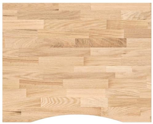 vidaXL Schreibtischplatte Unbehandelt 100x80x2,5 cm Massivholz Eiche, Arbeitsplatte, Küchen Arbeitsplatte, Ersatztischplatte, Tischplatte
