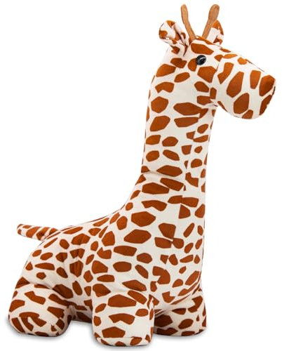 SANFERGE Cute Decorative Door Stopper for Home and Office Floor Door Stops, Fabric Animal Weighted Heavy Wall Protectors,Giraffe