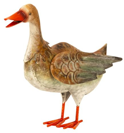 Ente stehend Metallfigur Vogelfigur 23,5cm Dekoration Dekofigur Gartenfigur Haus Garten