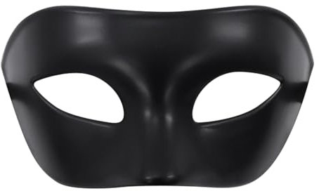 CXNXFD Schwarze Maske Einfache Retro Halbgesichtsmaske für Männer und Frauen Venedig Maske Karneval Cosplay Kostüme Party Kostüme Zubehör