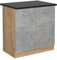 Vicco Meuble Bas sous-évier R-Line, Béton, 80cm, PT Anthracite