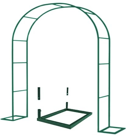 Gartenlaube aus Metall, mit Stützfüßen, für drinnen und draußen, Party-Dekoration, Grün, 300 x 220 x 40 cm