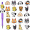 20Pcs Dog Silicone Focal Beads Bulk,Focal Beads Bulk for Bead Pens Keychain Jewelry Making Dog Silicone Beads for Beadable Pen Keychain Making,DIY Pen Beads Making Puppy Focal Beads （10 Style）