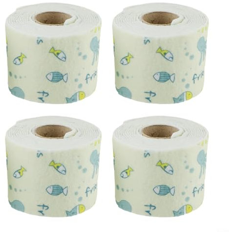 Gdfnmogo 2,8 m Rolle Fenster-Anti-Kondensationsstreifen, feuchtigkeitsabsorbierendes Klebeband, waschbar für Glasoberflächen, Waschbecken, Arbeitsplatten, Badezimmer (kleine Fische)