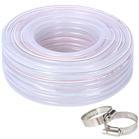 Trinkwasserschlauch 10mm - 3/8 Zoll PVC Schlauch Benzinschlauch Wasserschlauch Wohnmobil Flexibel Hochdruck Luft Ölschlauch 10Meter