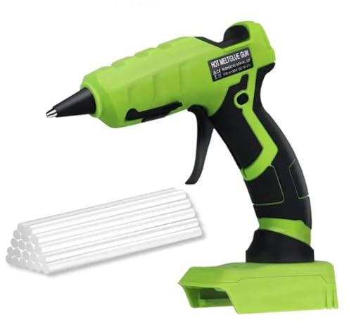 SDAZGVRK 50W Cordless Hot Glue Gun Compatible with Black+Decker 20V Battery, Handheld Electric Power Glue Gun Full Size, with 20pcs 7mm Glue Sticks for Arts & Crafts & DIY (Battery Not Included)​